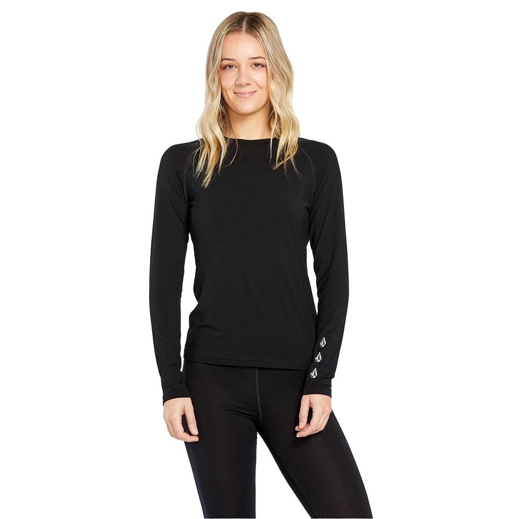 Volcom 2025 Womens Merino Blend Thermal Crew - Black