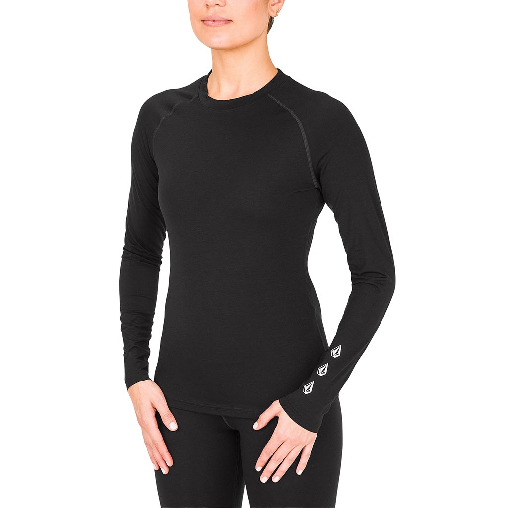 Volcom 2025 Womens Merino Blend Thermal Crew - Black