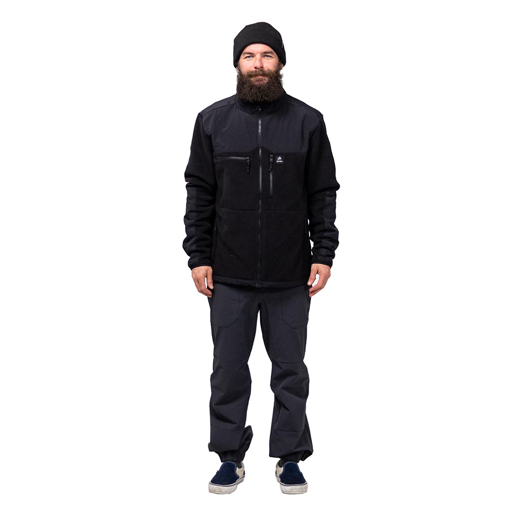 Jones Base Camp Recycled Fleece Jacket - Stealth Black