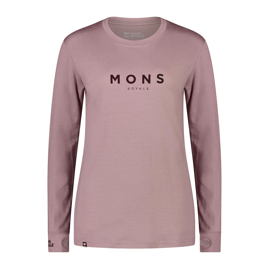 Mons Royale Womens Yotei Classic L/S - Mauve Hze