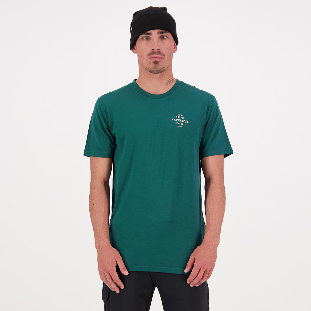 Mons Royale Icon Happiness T-Shirt - Evergreen
