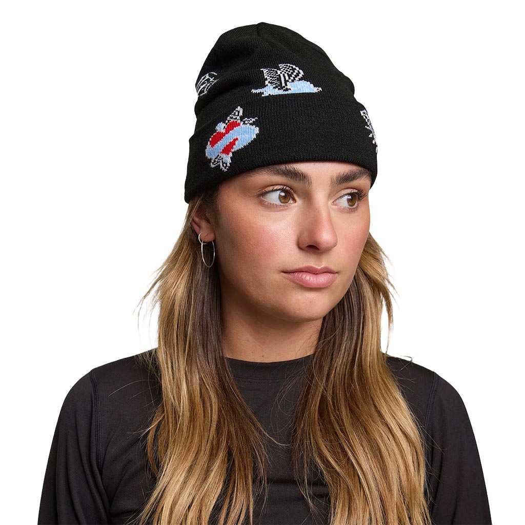 Rojo Blue Bird Dayz Beanie - True Black