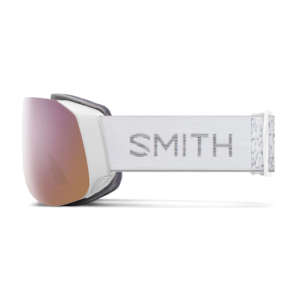 Smith 4D Mag S Goggles - White Chunky Knit/Everyday Rose Gold Mirror