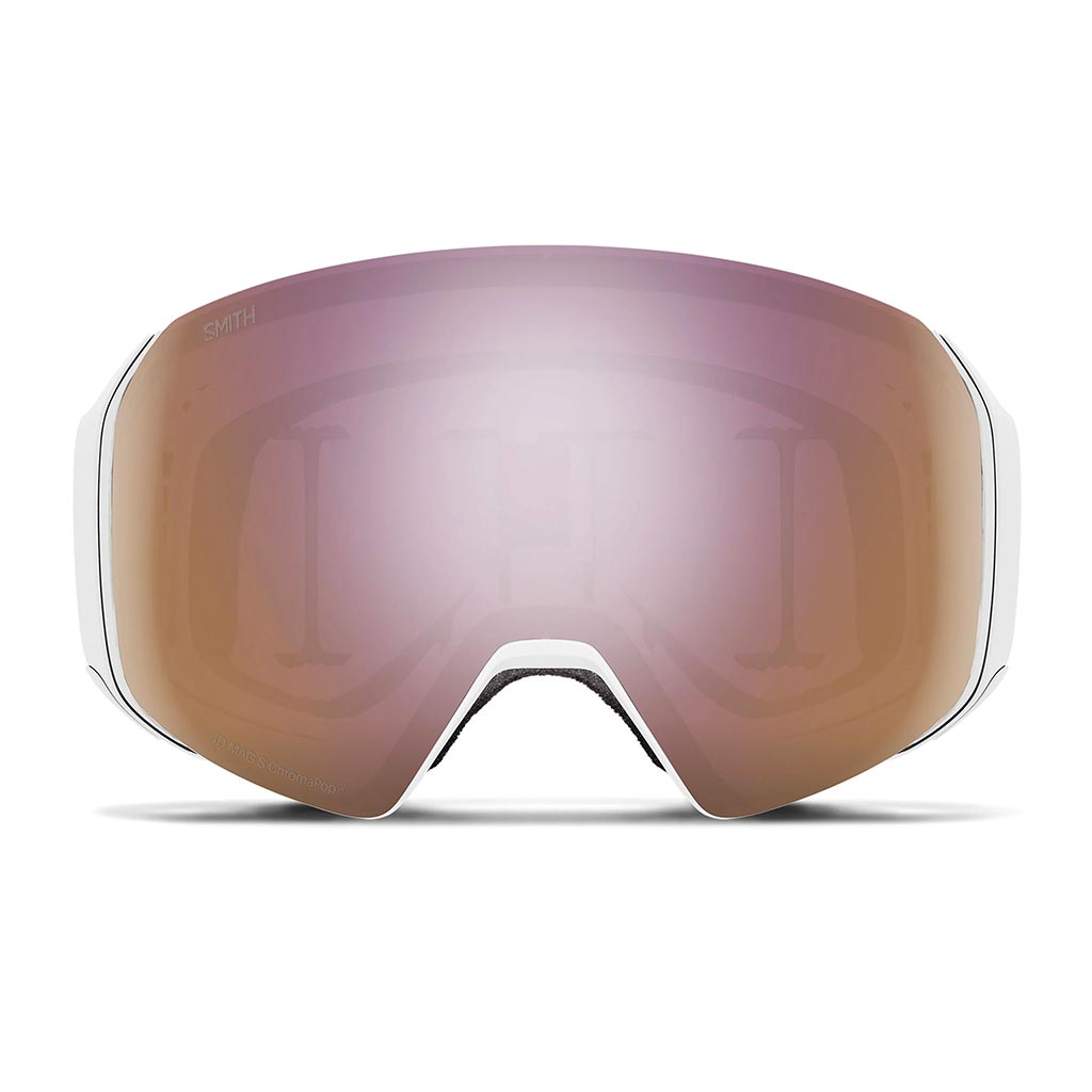 Smith 4D Mag S Goggles - White Chunky Knit/Everyday Rose Gold Mirror
