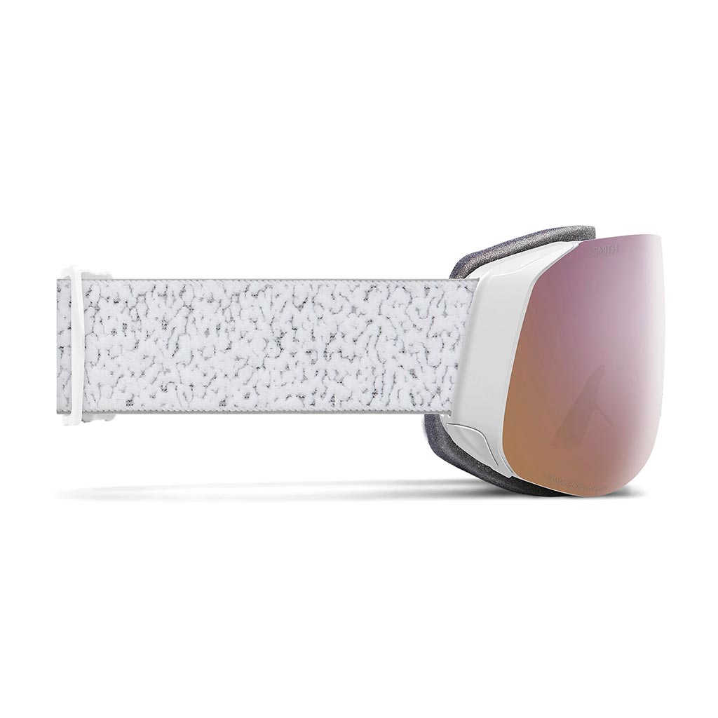 Smith 4D Mag S Goggles - White Chunky Knit/Everyday Rose Gold Mirror