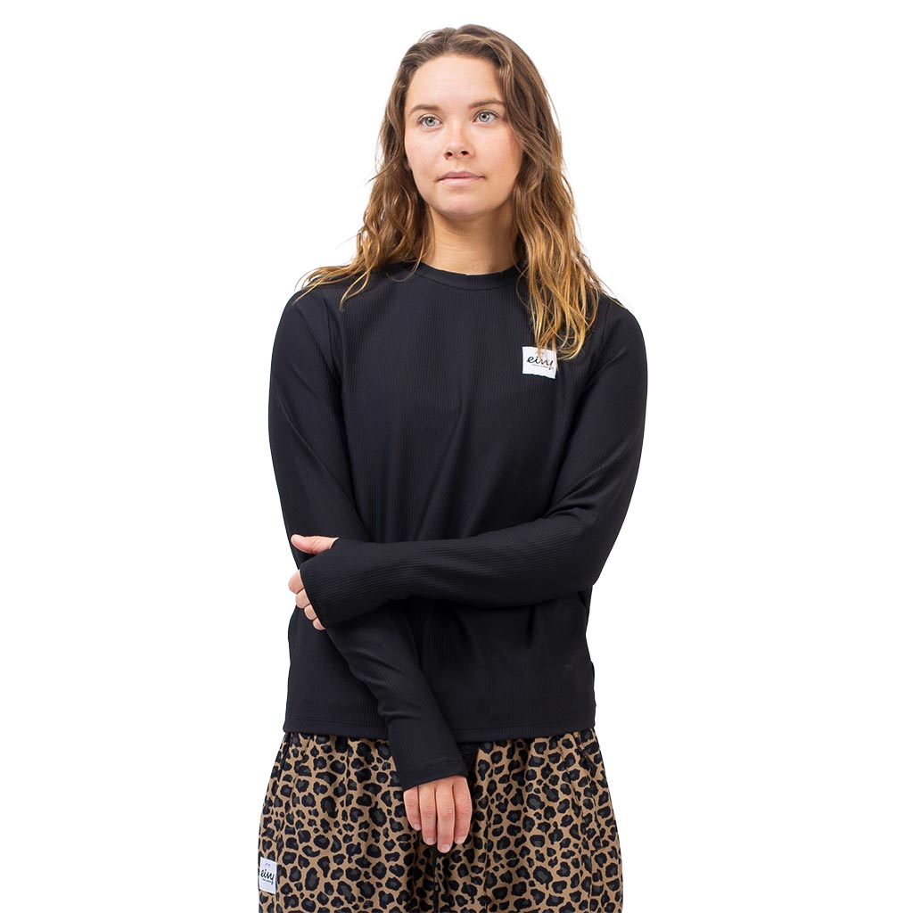 Eivy Versa Loose Fit Rib Top - Black