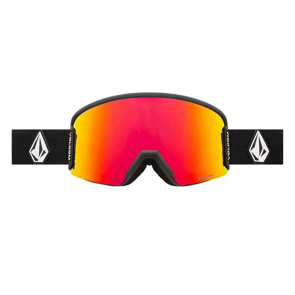 Volcom Garden 2 Goggle with Extra Lens - Matte Black/Red Chrome