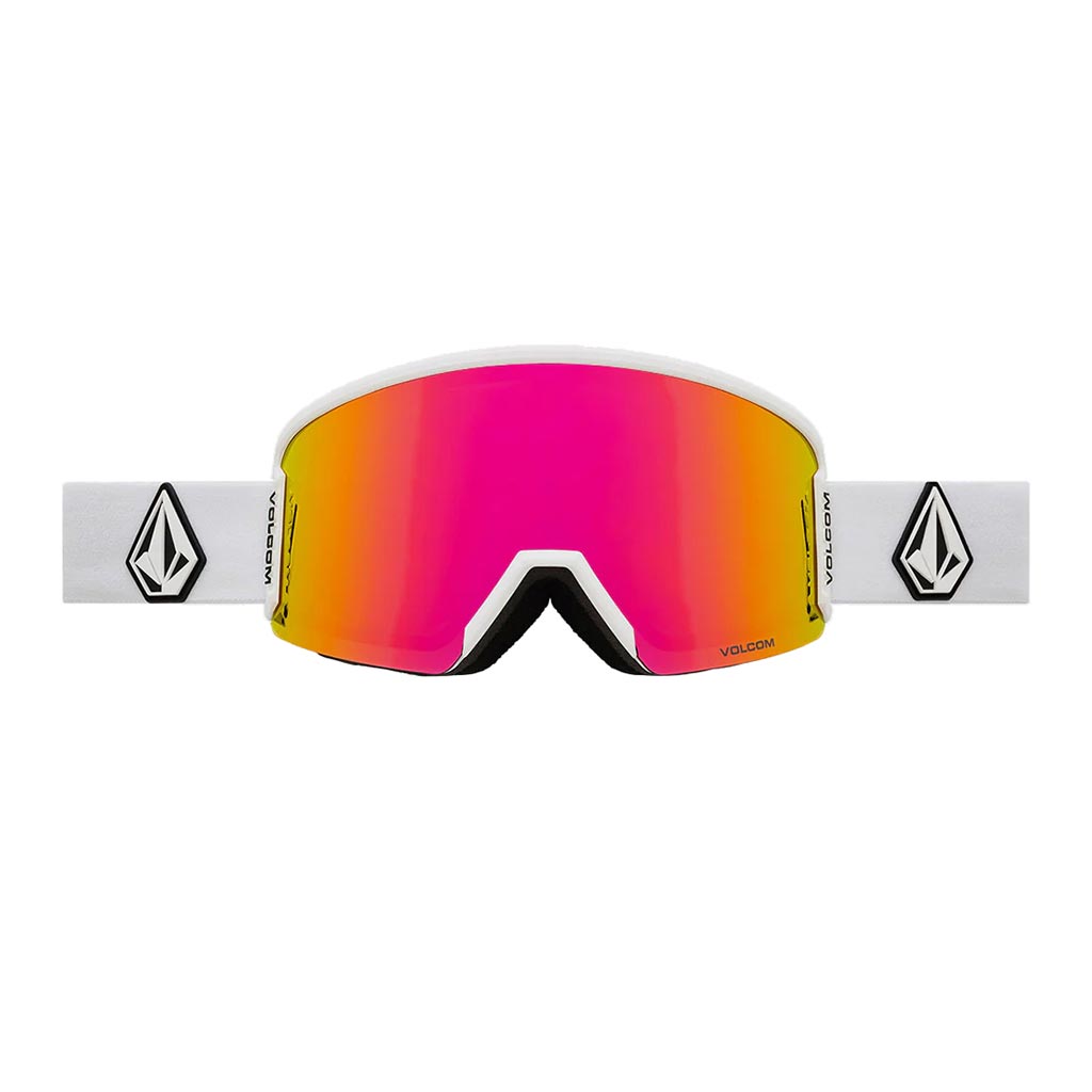 Volcom Garden 2 Goggle with Extra Lens - Matte White/Pink Chrome