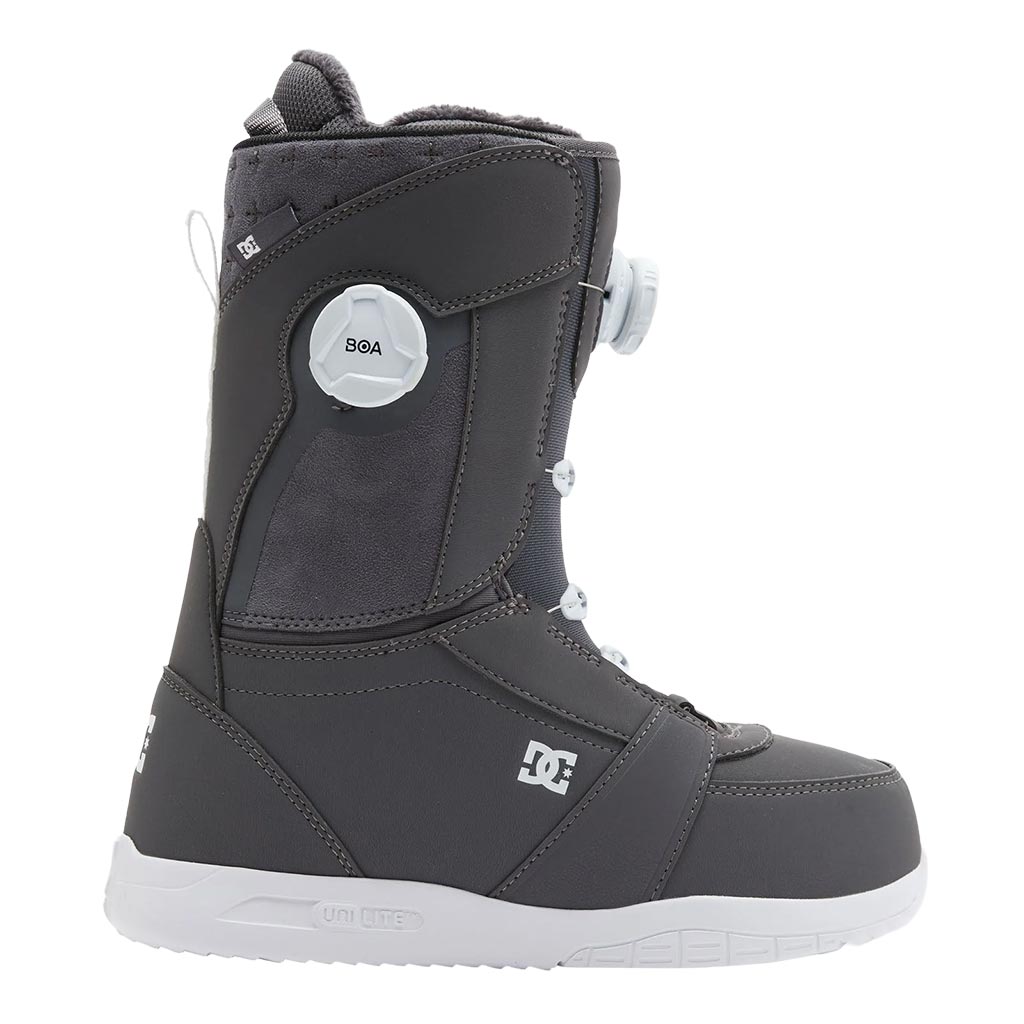 DC 2025 Womens Lotus Boa Boots - Dark Grey/White