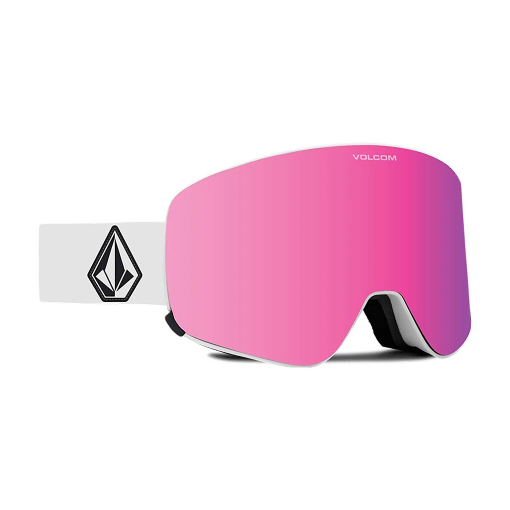 Volcom Odyssey Goggle with Extra Lens - Matte White/Pink Chrome