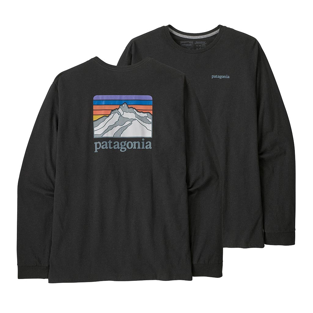 Patagonia Line Logo Ridge Responsibi-Tee L/S - Ink Black