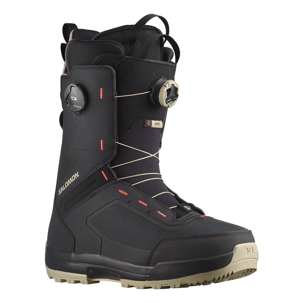 Salomon Echo Dual Boa Wide Boot - Spray Green/Black/Hot Coral
