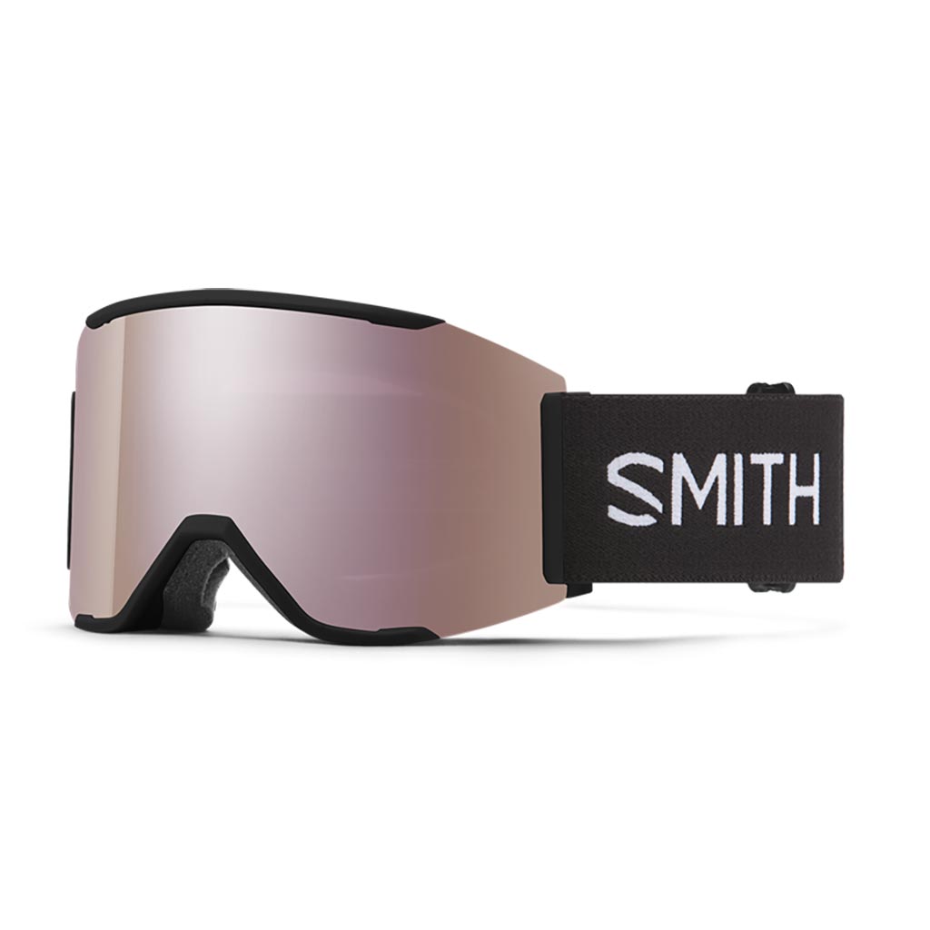 Smith Squad Mag Low Bridge Goggle - Black/Chromapop Everyday Rose Gold