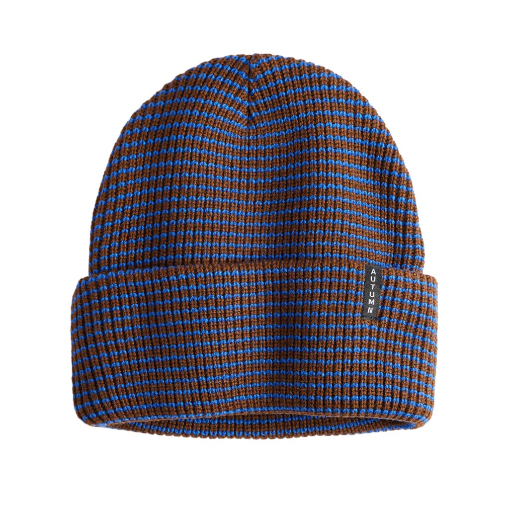 Autumn Stripe Beanie - Brown