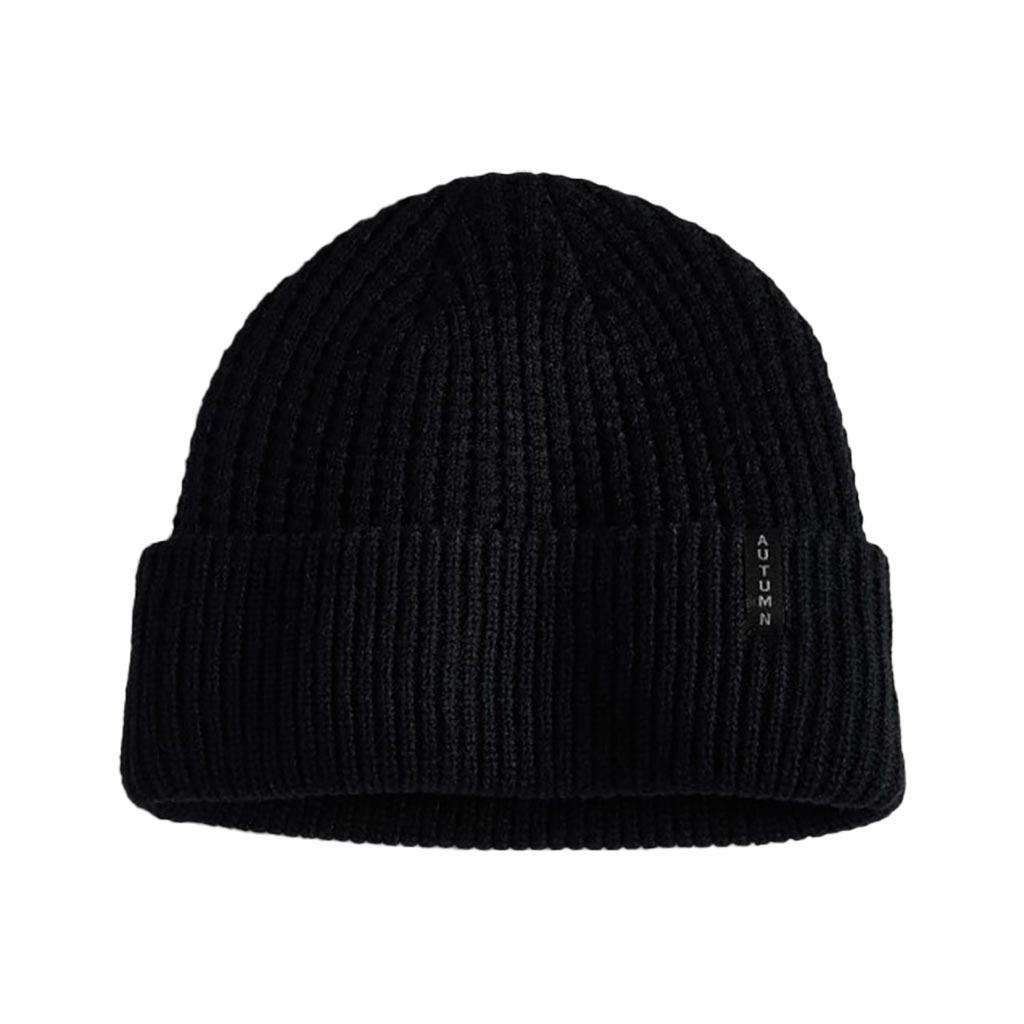 Autumn Thermal Knit Beanie - Black