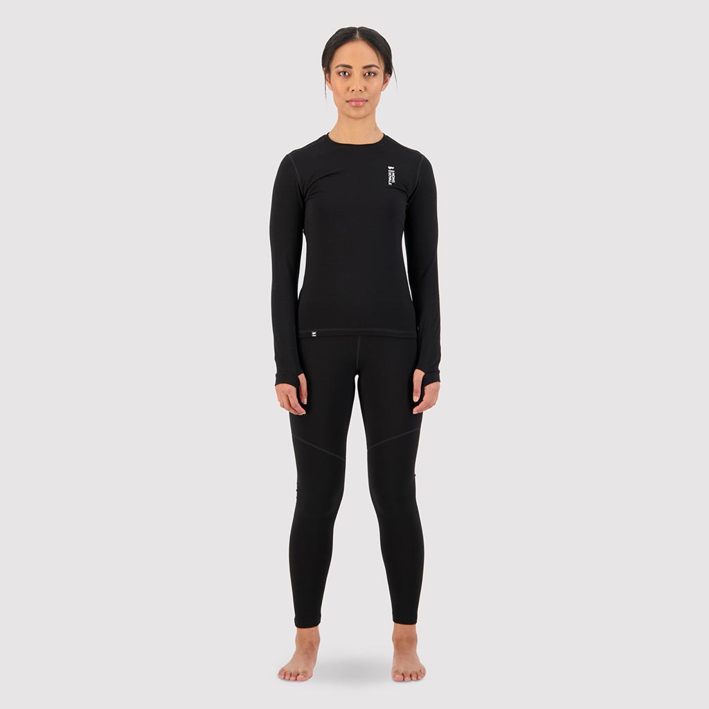 Mons Royale Womens Cascade Merino Flex Thermal Legging - Black