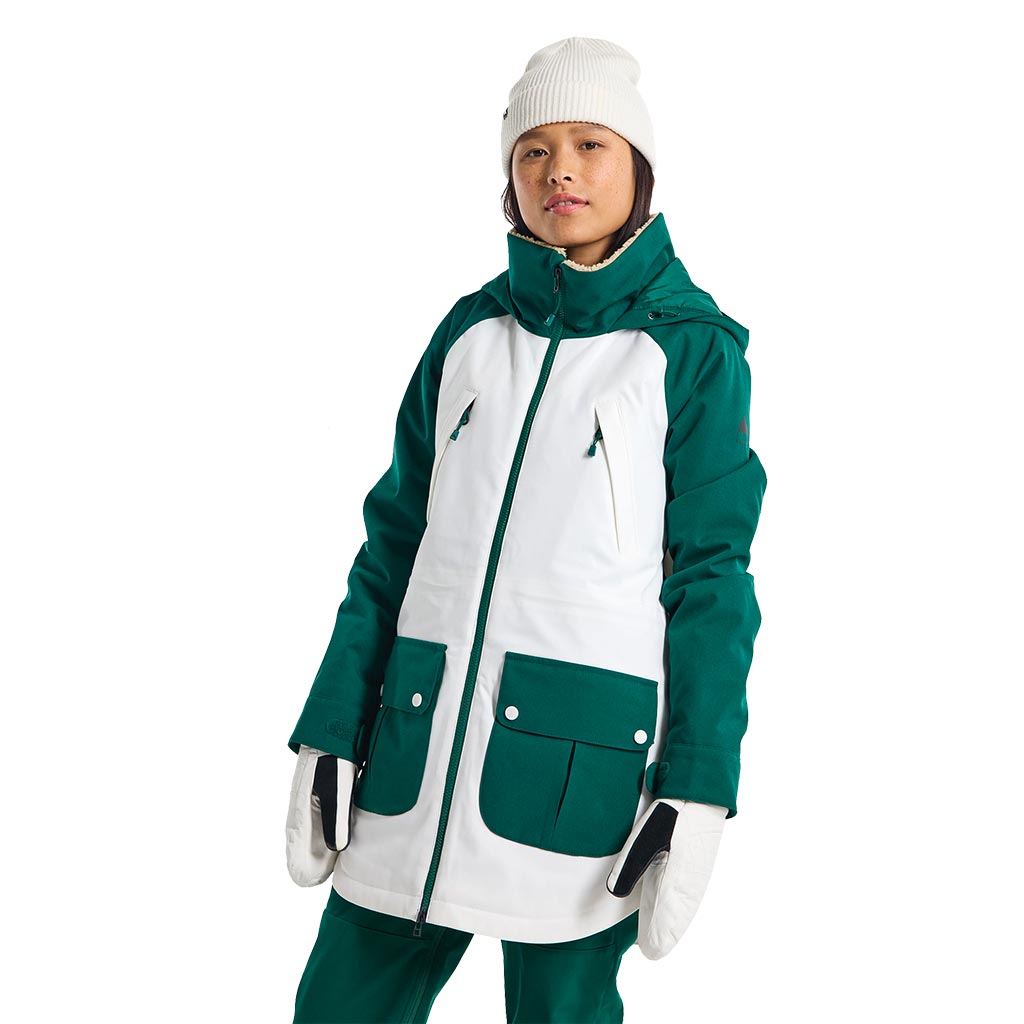 Burton 2023 Womens Prowess Jacket - Botanical Green/Stout White