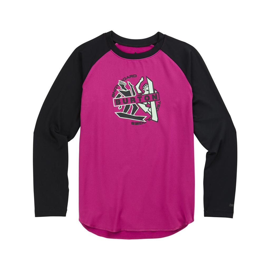 Burton Kids Tech Thermal Tee - True Black/Vivid Violet