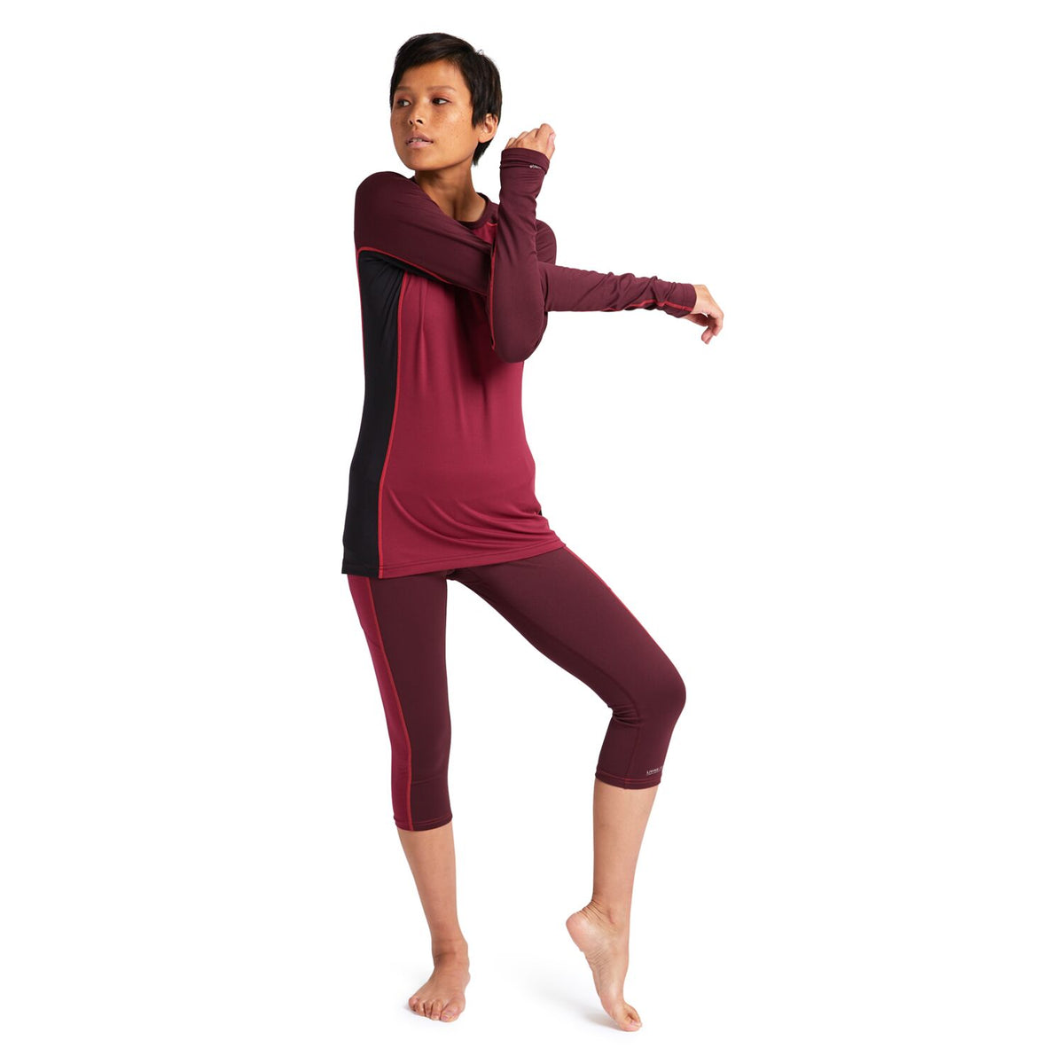 Burton Womens Midweight X Thermal Crew - Port Royal/Spiced Plum