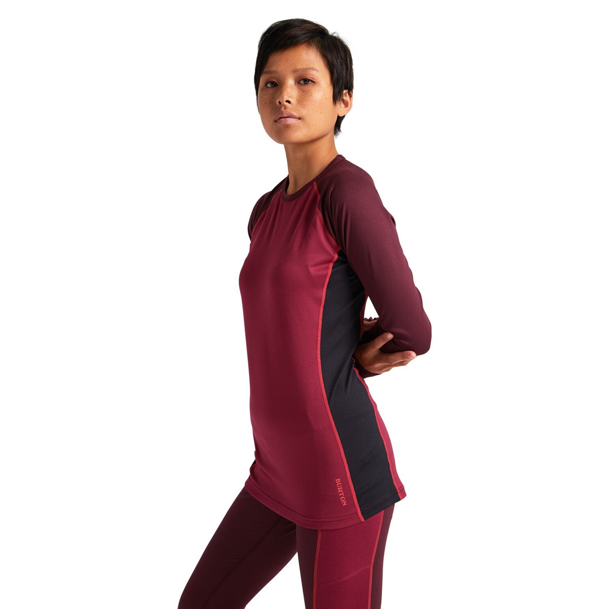 Burton Womens Midweight X Thermal Crew - Port Royal/Spiced Plum