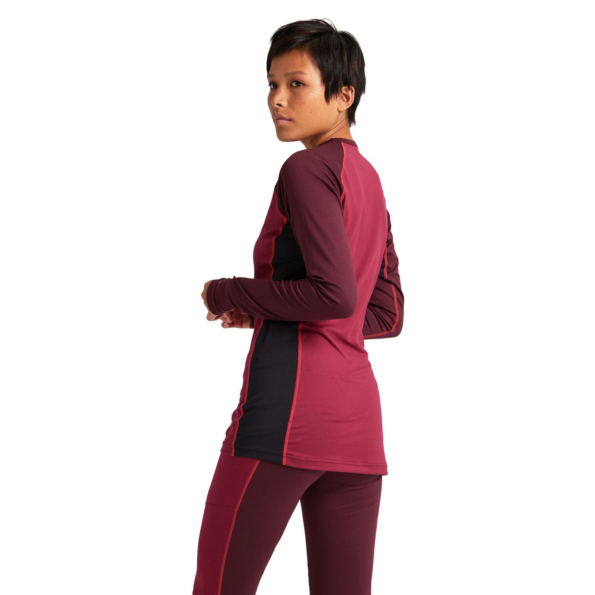 Burton Womens Midweight X Thermal Crew - Port Royal/Spiced Plum