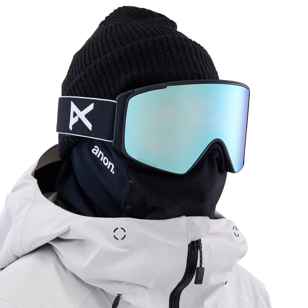 Anon M4S Low Bridge Cylindrical Goggle - Black/Variable Blue