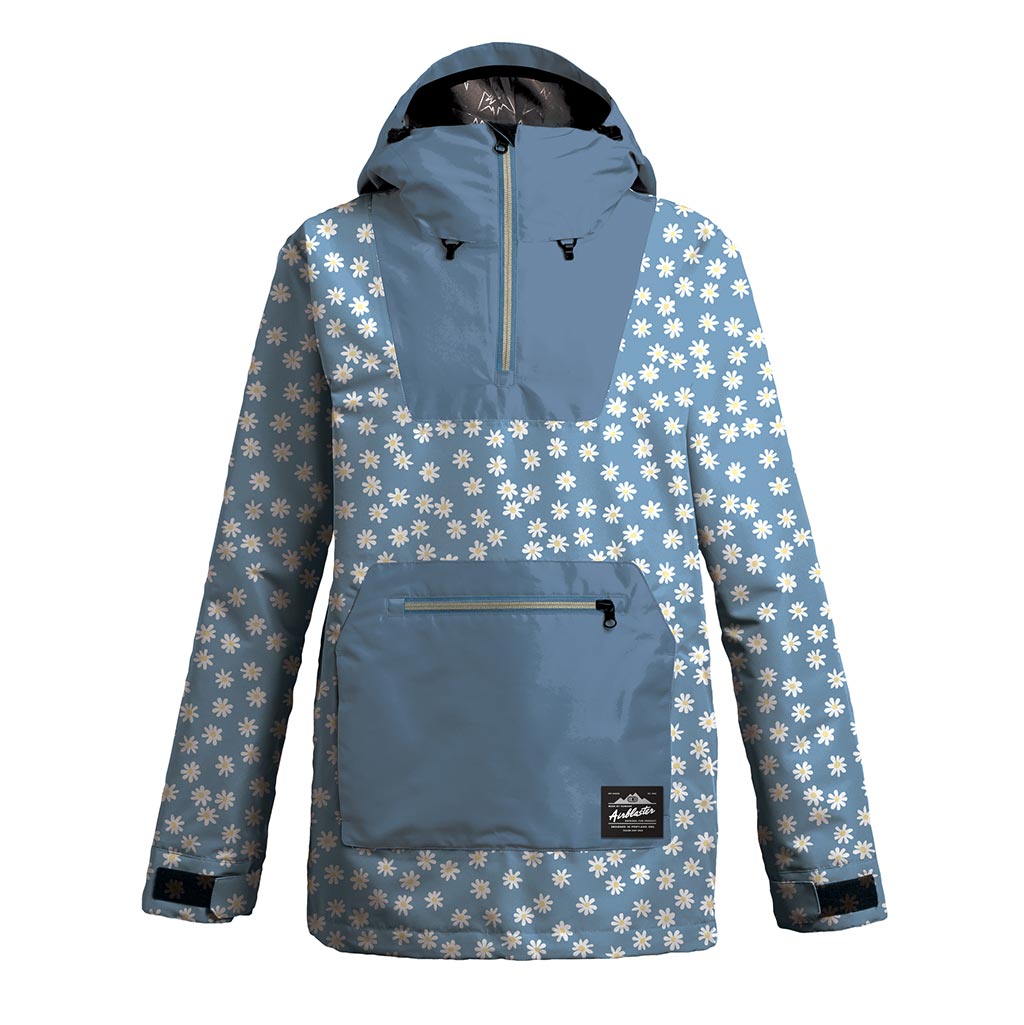 Airblaster 2023 Womens Freedom Pullover Light Blue Daisy