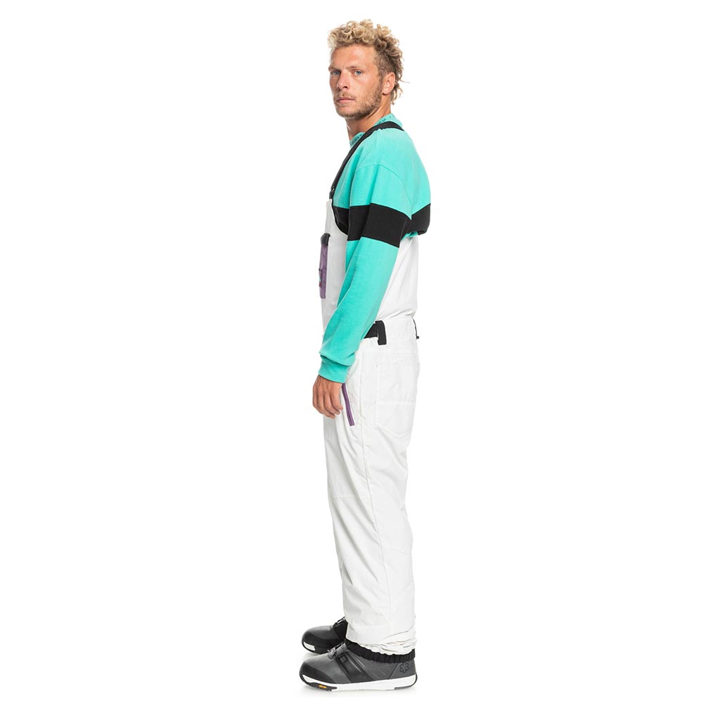 Quiksilver 2023 Fly High Bib Pant - Snow White