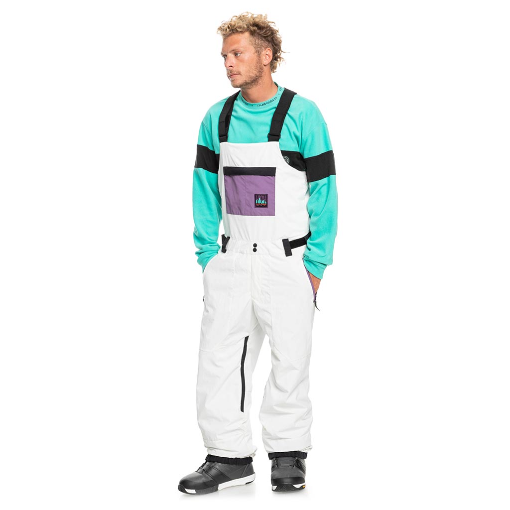 Quiksilver 2023 Fly High Bib Pant - Snow White