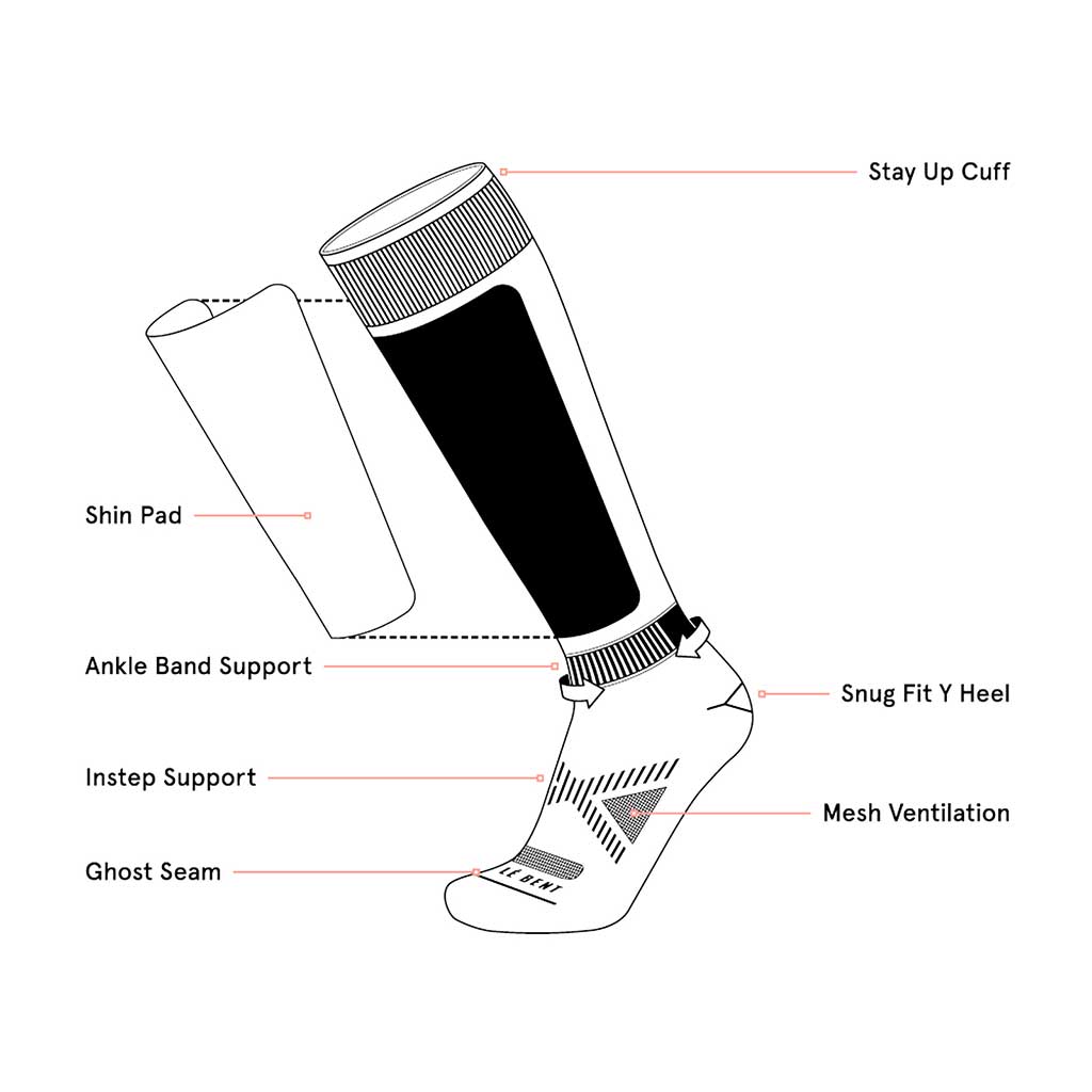 Le Bent Core Ultra Light Snow Socks - Black