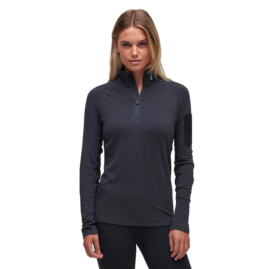 Le Bent Womens Core Midweight 1/4 Zip - Dark Cloud