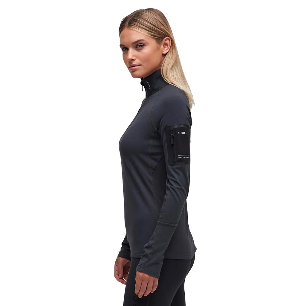 Le Bent Womens Core Midweight 1/4 Zip - Dark Cloud