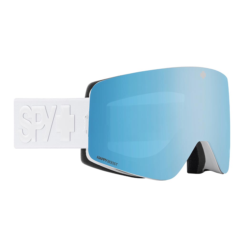 Spy 2023 Marauder Elite Boost Goggle + Extra Lens - Matte White/Happy Boost Blue