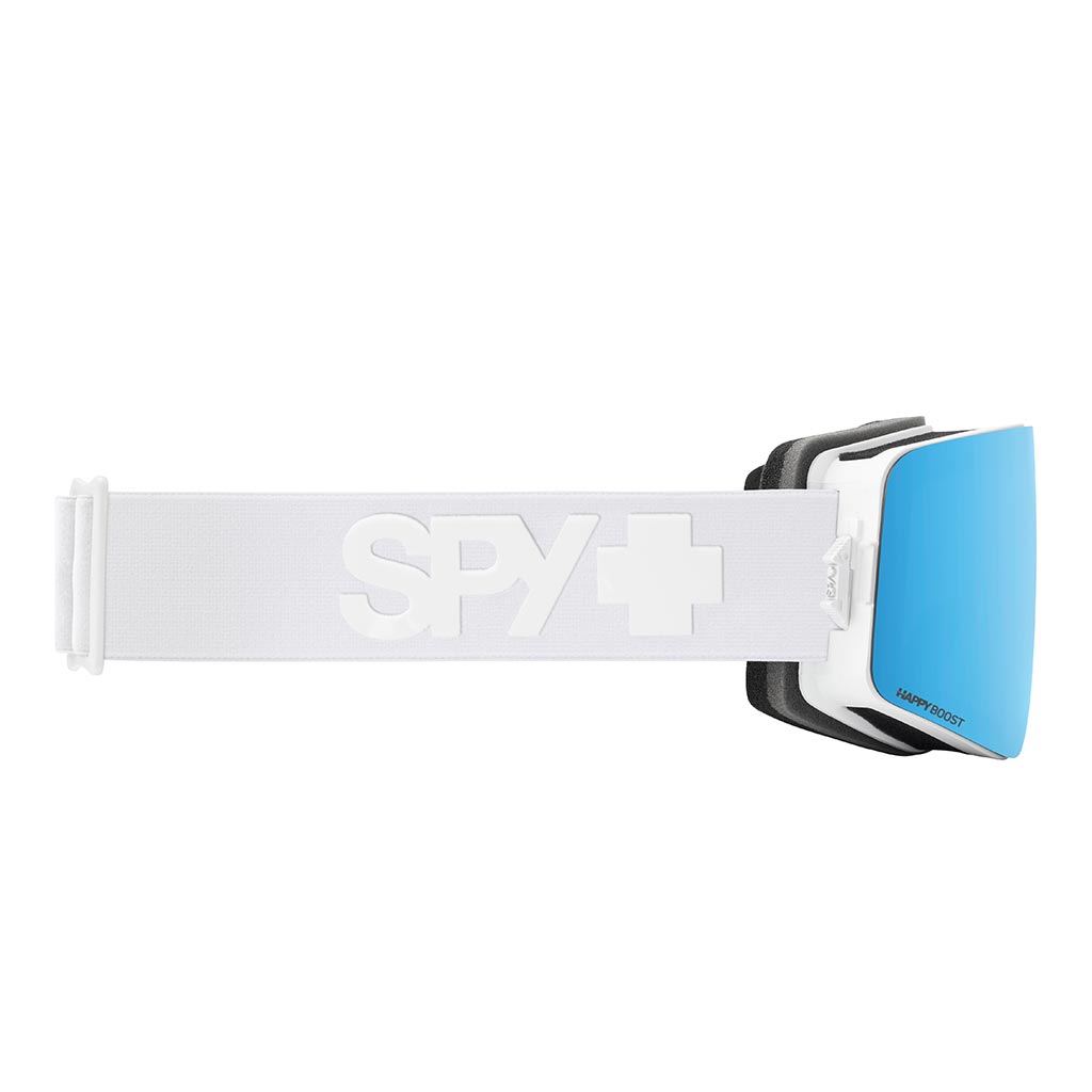 Spy 2023 Marauder Elite Boost Goggle + Extra Lens - Matte White/Happy Boost Blue