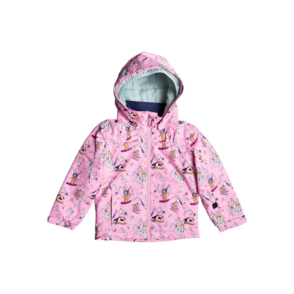 Roxy 2020 Girls Mini Jetty Jacket - Prism Pink Snow Trip - Size 2